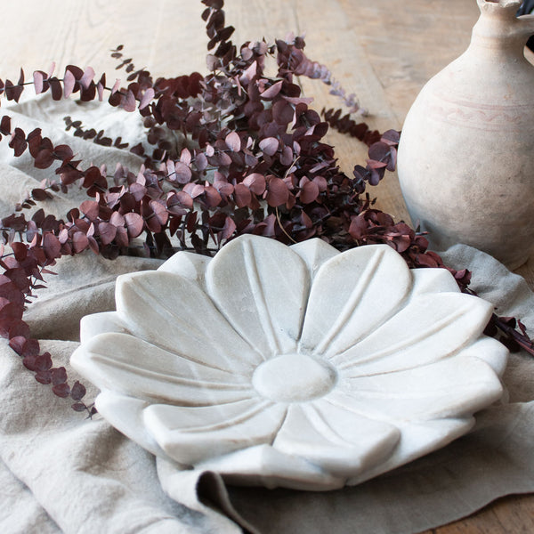 Indian Stone Lotus Bowl