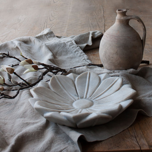 Indian Stone Lotus Bowl