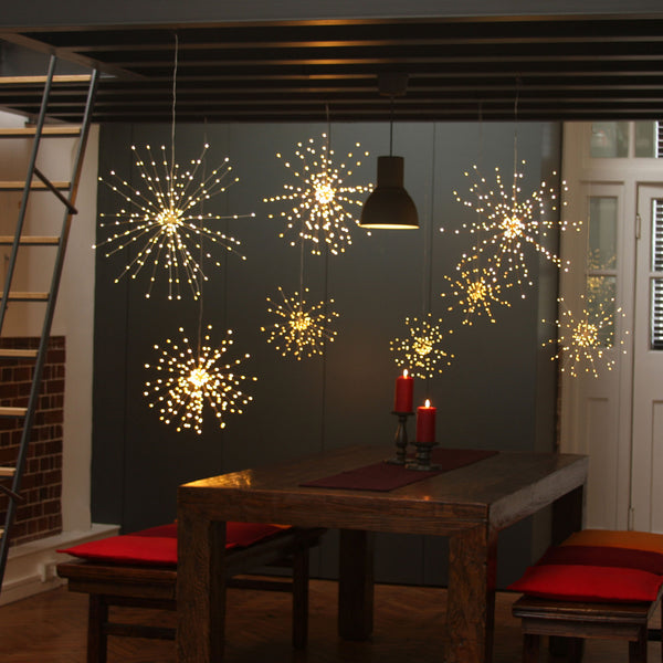 Sparkling Outdoor Indoor Starburst Lights 50 cm - Copper
