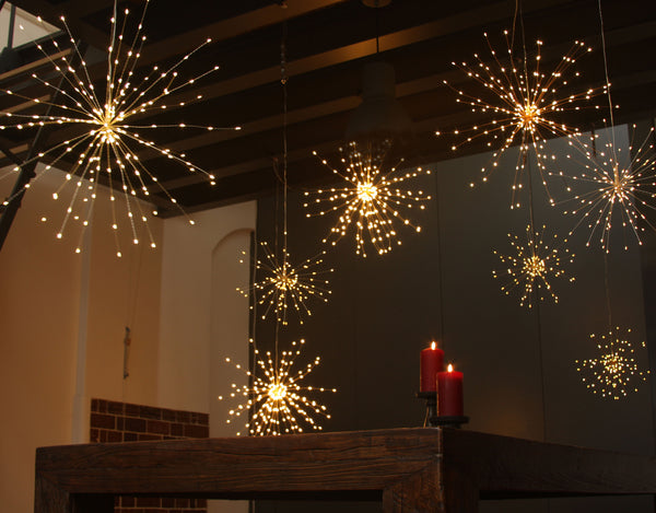 Sparkling Outdoor Indoor Starburst Lights 50 cm - Copper