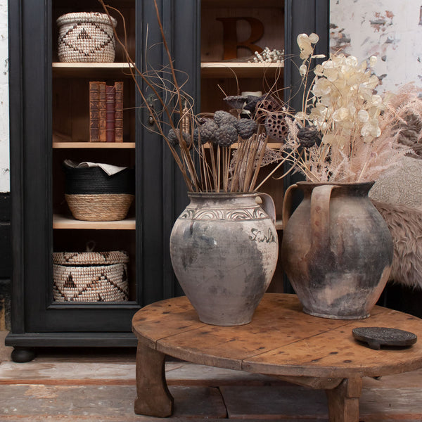 Large Vintage Terracotta Pots with Handles