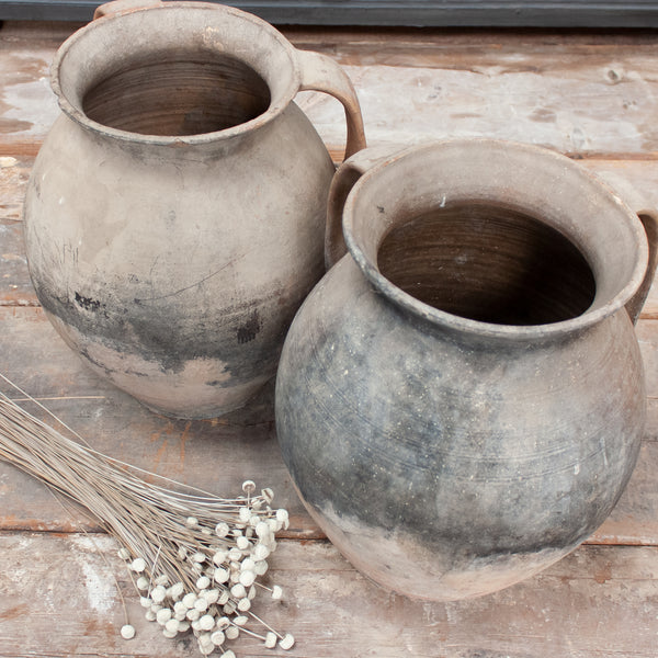 Large Vintage Terracotta Pots with Handles