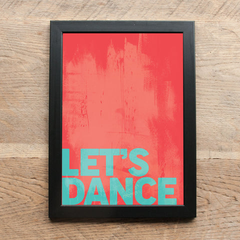 Song Lyric Print - Let's Dance