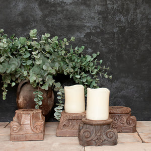 Vintage Indian Pillar Candle Holder