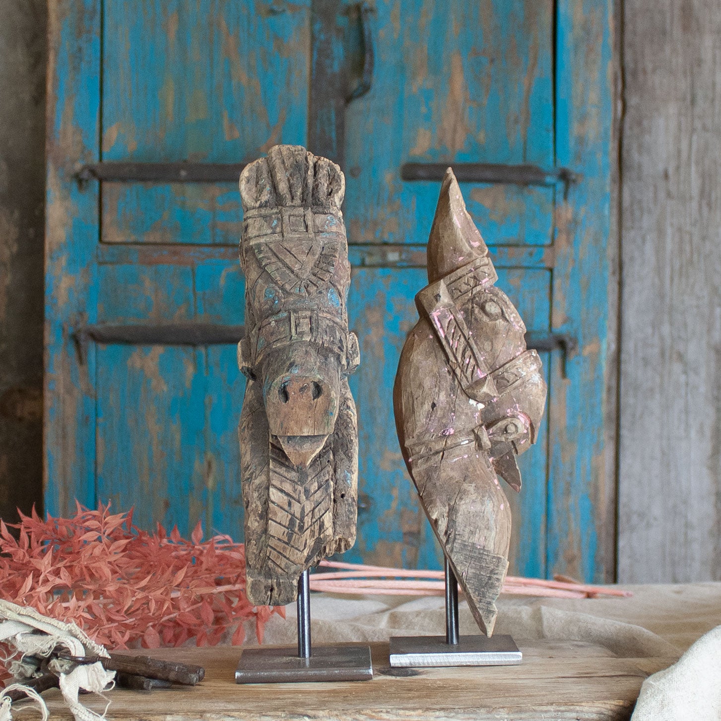 Tall Wooden Indian Candle Sticks – InekoHome